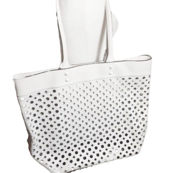 Milly Handbags - MILLY Womens Shopper Bag White  Shoulder Purse